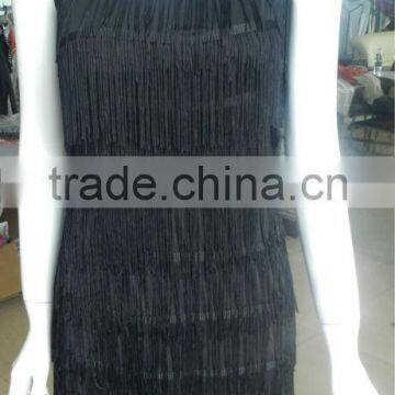 New design sexy temperament black tassel dress Manufacturers