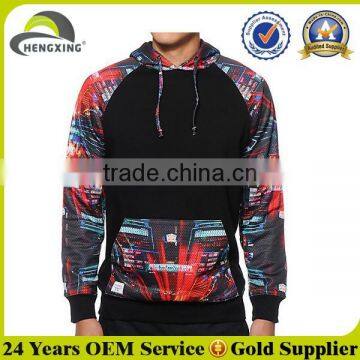 Fashion plain floral printed custom made hoodies