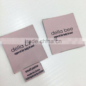 2017 Custom High Density Damask Woven Labels for Clothing