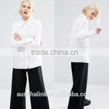 Best Selling Ladies Organic Cotton Office Shirts OEM Service photo-5