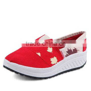 fashion no lace canvas shoes casual for women, china ladies canvas shoes sample cheap price