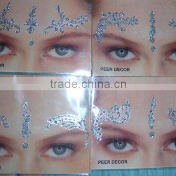 EYE CORNER face CRYSTAL TATTOO BINID STICKER , PAYPAL