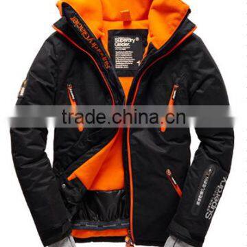 2015 men ski jacket with detach hood and snowcatcher (SIMI1501)