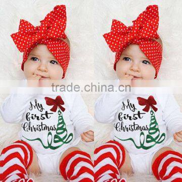2017 New Arrival Latest Newborn Baby Clothes Hot Sale Cotton Kid Bodysuit Clothing Printed Red Christmas Customize Baby Romper photo-5