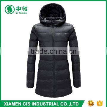 Popular Style Colorful Winter Shiny Ladies Long Down Jacket With Hood photo-6