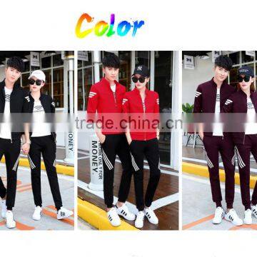 Hot Wholesale Gym Custom Fitted Couple Tracksuit Latest Design Tracksuit photo-3