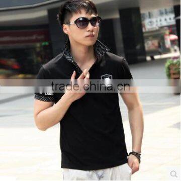 2017 the New Men's Cultivate One's Morality Short Sleeve T-shirt Lapel Polo Shirt in Summer photo-3