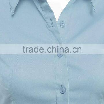 Fashion Solid Color Lady Office Blouse Custom Wholesale by OEM Factory photo-2