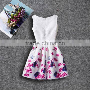Hot Sells One Piece Girls Party Dresses Girls Printing Dress#F00294 photo-2