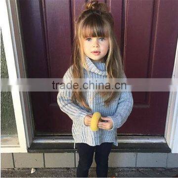 Baby Girl Boy Clothes High Neck Warm Sweater Children Toddler Kids Poloneck Turtleneck Winter Autumn Pullover Knit Loose Top photo-2