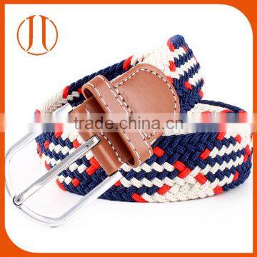 Bule white red Cotton Pin buckle webbing weaving fabric strap belt