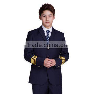 custom juqian Brand New design man pilot uniform ,slim fit international pilot uniforms wholesale