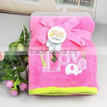 High Quality 100% Polyester Coral Fleece Knitted Baby Blanket photo-3