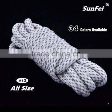 Round Tough Reinforced 3M Reflective Boot Lace Shoelaces Factory Product Professional Vintage Shoelaces Custom Manufactuer photo-3