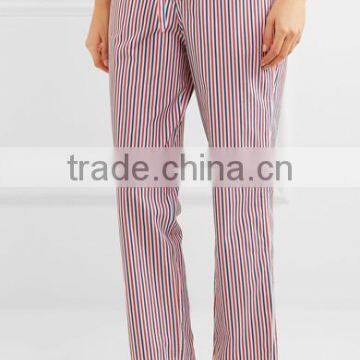 Custom 2017 Striped Cotton Pajama Set Wholesale Women Nightwear Sleepwear Ladies Nightwear Pajama Sets photo-5