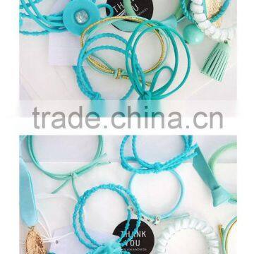 2017 Hot Sale Turquoise Knotted Hair Tie Set photo-2