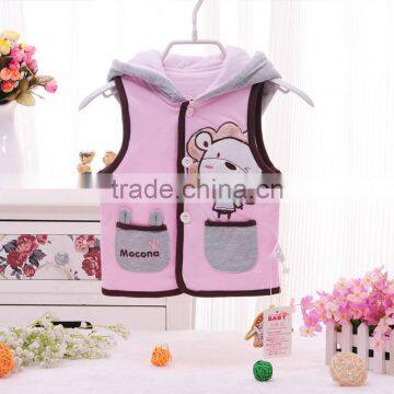 Wholesale Cotton Printing Baby Vest Cotton Baby Clothing With Hat photo-3