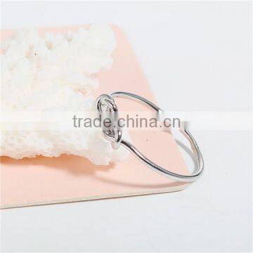 Copper Open Adjustable Rings Silver Tone Love Knot photo-2