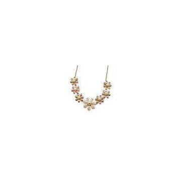 Rose Gold Plated Fashion Jewelry Necklaces Lovely Flower Shaped Necklace