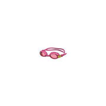 Pink Girls Silicone Swimming Goggles / Swimmer Goggles with Silicone Gasket