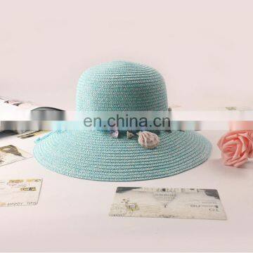 Bohemia Shell String Beads Straw Hat Large Eaves Sunscreen Beach Hat photo-2