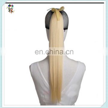 Blonde Long Straight Synthetic Hair Claw Clip on Ponytails HPC-0181