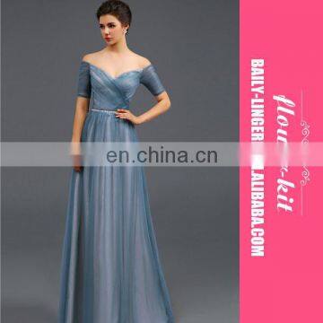 New European Elegant Long Banquet Wedding Bride Dress Formal Evening Gown