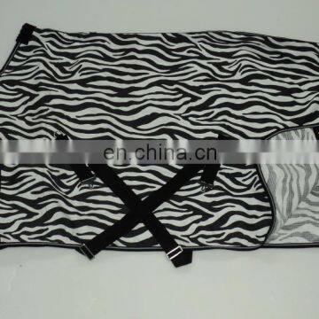 SUMMER ZEBRA PRINT HORSE RUGS WITH HOOD photo-2