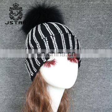 2017 Ball For Women Warm Fur Hat Knitting Cap