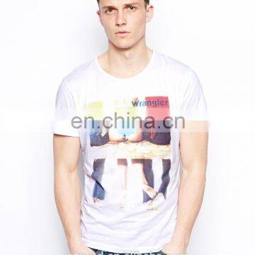 T-Shirt with Advert fashion Print/2014 High Quality Men Fashion Tshirt/Custom Tshirt Clothing Factory model-sc390