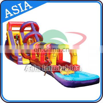 Commercial Adult Inflatable Water Slide With Pool Big Water Slides For Sale