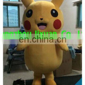 Funny kids pikachu mascot costume for walk around cosplay