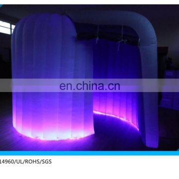 White Color Air Dome Led Inflatable Photo Booth, Inflatable Photo Booth Enclosure