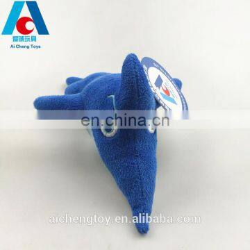 cute blue fish plush toys sea animals sharks toy pendant