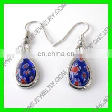Fashion Stainless Steel Murano Big Chandelier Drop Earrings photo-3