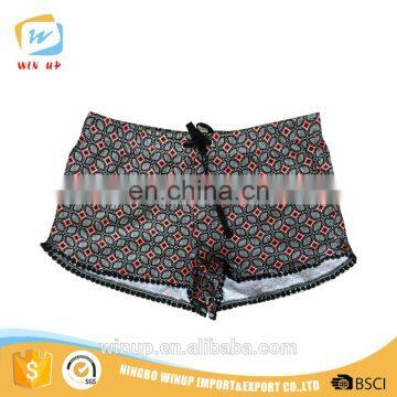 Top Fashion Printed Polyester Spandex Fabric Women Short Board Shorts