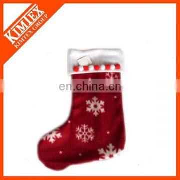 2015 New style plush red christmas stocking