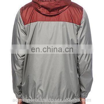 Wind Breaker Jacket - Fashion Men Custom Two Toned Print Classic Fit Windbreaker Jacket photo-2