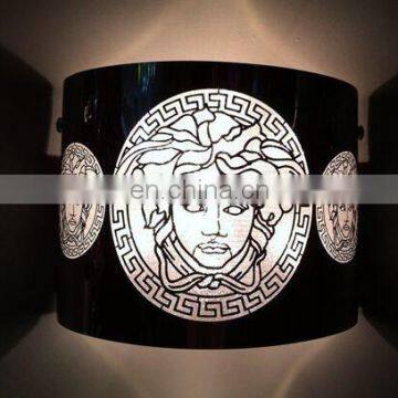 Custom Stainless steel etching candle lamp shades with black color plated