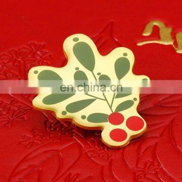 Custom printed golden pin badge wholesale