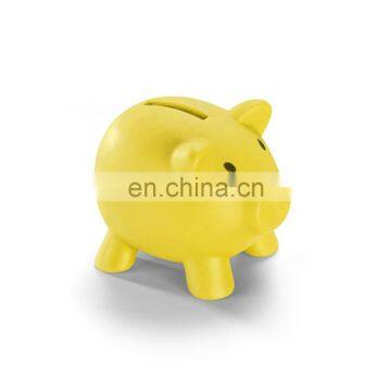Piggy Shaped Plastic Pvc Coin Bank and Money Box Coin Can With Bottom Lid photo-2