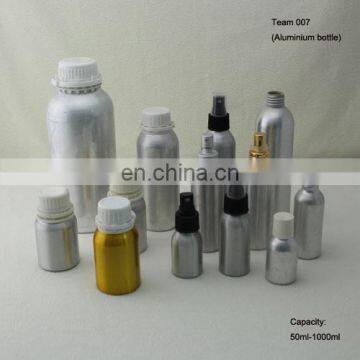 50ml-1000ml aluminium bottles for cosmetics fragrance essential oil aluminium bottle for essential oil