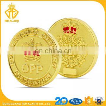 Manufacturer Custom OPP Shinny Gold Coin With Crown