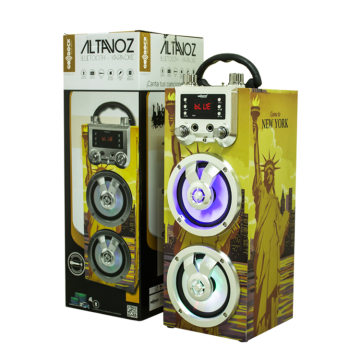 New Product Portable Wireless Karaoke BT Rechargeable Speaker With Built-in Microphone photo-4