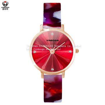 XINBOQIN Supplier Custom Luxury Water Resist High Quality Lady Brand Trendy Featurely Quartz Acetate Watch