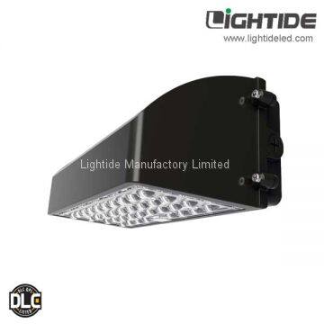 DLC QPL commercial wall pack light fixtures 100W, 100-277vac, Equivalent 400W MH