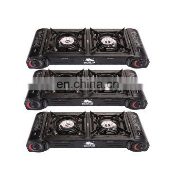 double burners gas stove Stainless Steel gas cooker Hebei products  made in china