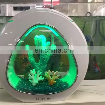 Mini 3d aquarium USB acrylic Ecology fish tank LED goldfish bowl