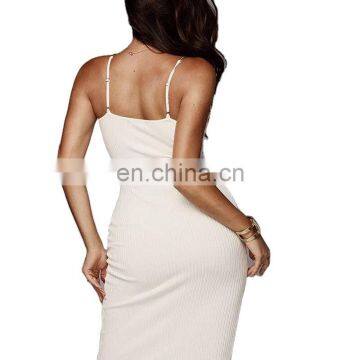 2020 Best Sellers Ladies Sexy Backless Dresses Women Casual Solid Color Bodycon Summer Dresses for Party Club photo-4