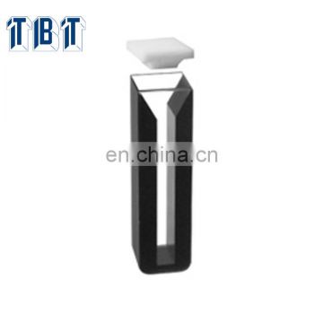 T-BOTA Biochemistry Cell ES Quartz Glass Economic Q-23 Semi Micro Cell with black walls and with lids